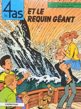 Couverture de Les 4 as et le requin géant