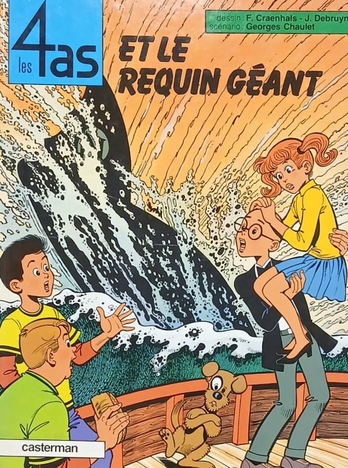 Couverture de Les 4 as et le requin géant